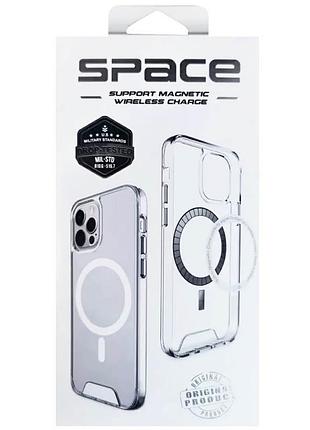 Чехол tpu space case with magsafe для apple iphone 11 (6.1") прозрачный 5