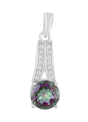 Серебряная подвеска komilfo с мистик топазом 1.8ct (2124092)