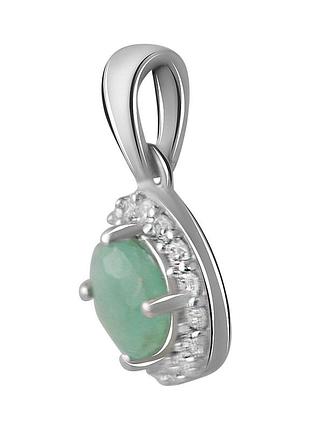 Серебряная подвеска komilfo с изумрудом 0.705ct (2042327)