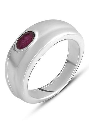 Серебряное кольцо komilfo с натуральным рубином 0.467ct, вес изделия 5,04 гр (2140450) 17 размер