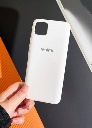 Чехол silicone cover my color full protective (a) для realme c11 белый / white