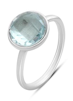 Серебряное кольцо komilfo с фианитами, вес изделия 2,96 гр (60002284) 18.5 размер