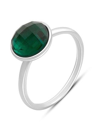 Серебряное кольцо komilfo с фианитами, вес изделия 2,88 гр (60002285) 17.5 размер