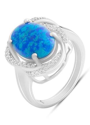Срібне кільце komilfo з опалом 2.813ct, вага виробу 5,01 г (2190479) 17.5 розмір 4.88, 17"