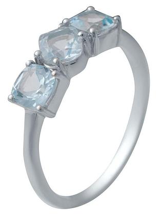 Серебряное кольцо komilfo с натуральным топазом 2.06ct, вес изделия 2,29 гр (2030676) 17.5 размер 2.33, 18.5