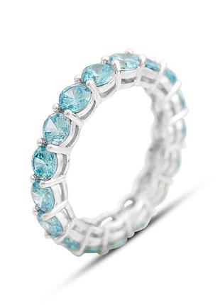 Серебряное кольцо komilfo с фианитами, вес изделия 3,3 гр (60001914) 17.5 размер