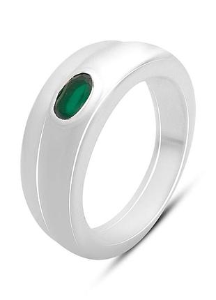 Срібне кільце komilfo з натуральним агатом 0.408ct, вага виробу 5,9 г (2171133) 18 розмір 5.4, 17"