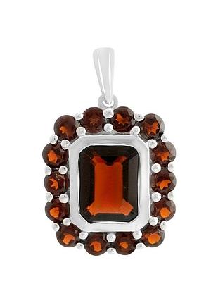 Срібна підвіска komilfo з гранатом 4.575ct (2181392)