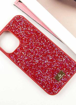Tpu чехол bling world rock diamond для apple iphone 16 (6.1") красный