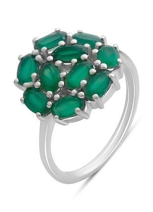 Серебряное кольцо komilfo с натуральным агатом 1.937ct, вес изделия 2,95 гр (2196174) 17 размер