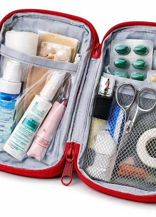 Дорожня аптечка органайзер для ліків | сумка для медикаментів first aid travel