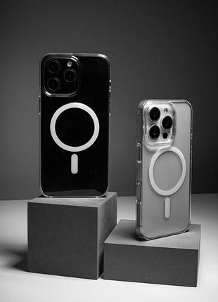 Чохол clear case (aaa) with magsafe and animation для apple iphone 12 pro / 12 (6.1") clear