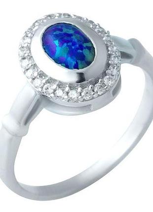 Срібне кільце komilfo з опалом 0.743ct, вага виробу 2,84 г (1922682) 17.5 розмір
