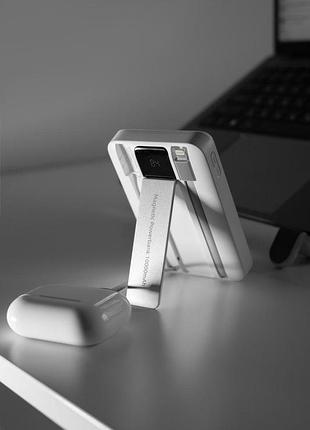 Портативний зп power bank wiwu wi-p061 22.5w+pd20w з бзп+iwatch with cable 10000 mah чорний