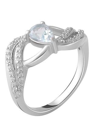 Серебряное кольцо komilfo с натуральным топазом 0.8ct, вес изделия 3,95 гр (2049203) 18 размер