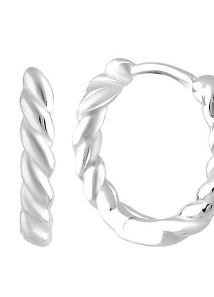 Серебряные серьги komilfo без камней (2109426)
