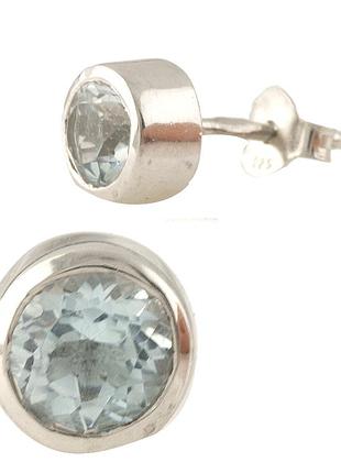 Серебряные серьги komilfo с натуральным топазом 1.233ct (1507308)