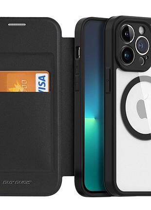 Чохол-книжка dux ducis skin x pro with magsafe для apple iphone 15 pro max (6.7") black