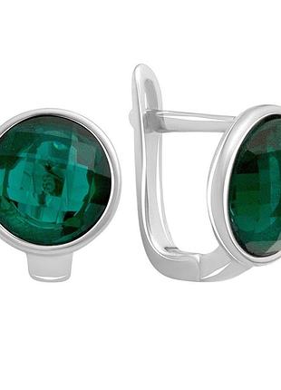 Срібні сережки komilfo з фіанітами (60002283)