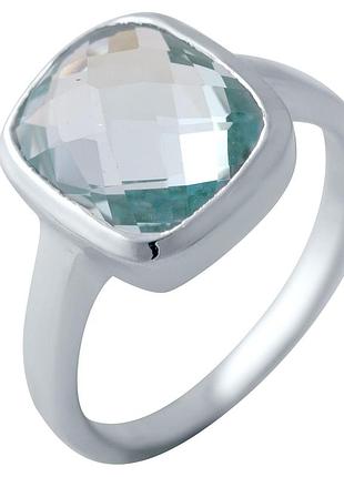 Серебряное кольцо komilfo с натуральным топазом 5.755ct, вес изделия 4,6 гр (2042600) 18 размер 4.25, 18.5