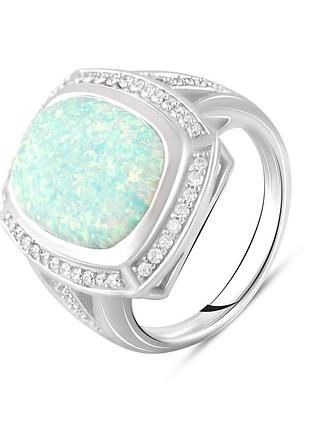 Срібне кільце komilfo з опалом 4.292ct, вага виробу 7,54 г (2106838) 18.5 розмір