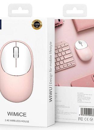 Беспроводная мышь wiwu wm107 pink