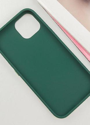 Tpu чехол bonbon metal style with magsafe для apple iphone 14 (6.1") зеленый / pine green