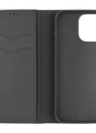 Чохол-книжка dux ducis hivo для apple iphone 16 pro max (6.9") black | екошкіра, захист 360°