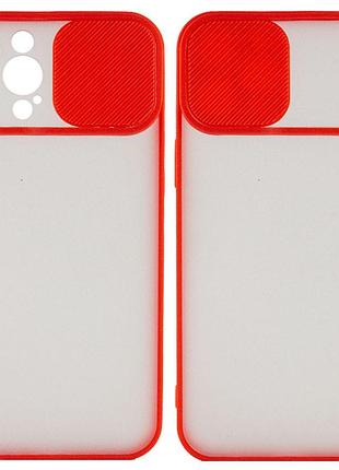 Чохол camshield mate tpu зі шторкою для камери для apple iphone 12 pro max (6.7") червоний