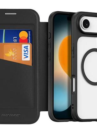 Чехол-книжка dux ducis skin x pro with magsafe для apple iphone 17 air (6.5") black