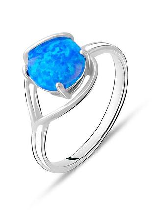 Серебряное кольцо komilfo с опалом 0.788ct, вес изделия 2,83 гр (2072843) 18 размер 2.41, 18.5
