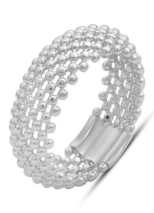 Серебряное кольцо komilfo с без камней, вес изделия 3,76 гр (2184065) 16.5 размер