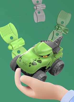 Інтерактивний трек з інерційною машинкою sht 5510-6 dino trak (138pcs/1car) green