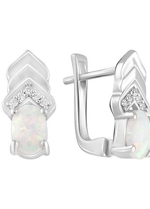 Серебряные серьги komilfo с опалом 0.588ct (2105596)