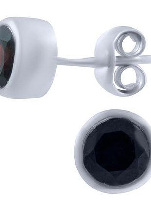 Серебряные серьги komilfo с натуральным гранатом 1.225ct (1893852)