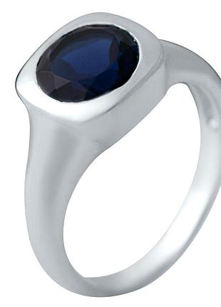 Серебряное кольцо komilfo с сапфиром nano 1.577ct, вес изделия 3,56 гр (2033080) 17.5 размер