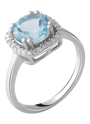 Серебряное кольцо komilfo с натуральным топазом 2.519ct, вес изделия 3,01 гр (2049326) 18 размер