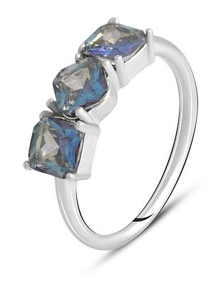 Серебряное кольцо komilfo с мистик топазом 1.475ct, вес изделия 2,22 гр (2141259) 17 размер