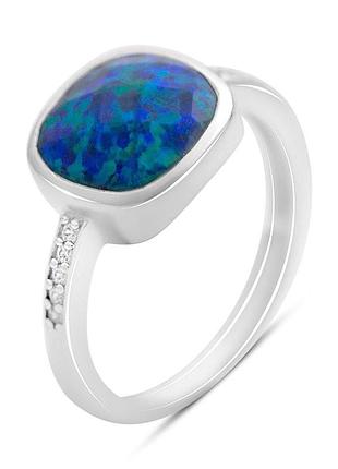 Серебряное кольцо komilfo с опалом 2.986ct, вес изделия 2,66 гр (2133841) 18 размер