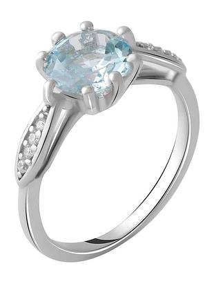 Серебряное кольцо komilfo с натуральным топазом 2.321ct, вес изделия 2,53 гр (2049241) 17 размер