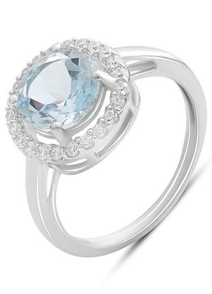 Серебряное кольцо komilfo с натуральным топазом 2.737ct, вес изделия 2,95 гр (2187806) 17 размер