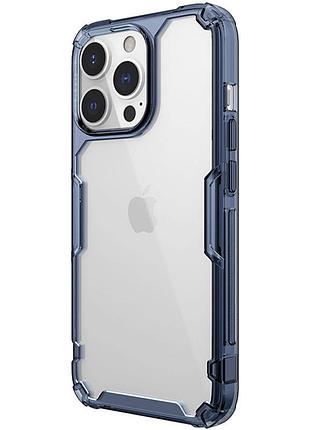 Tpu чехол nillkin nature pro series для apple iphone 14 pro (6.1") синий (прозрачный)