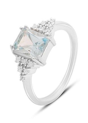 Серебряное кольцо komilfo с натуральным топазом 2.13ct, вес изделия 2,96 гр (2167808) 17 размер