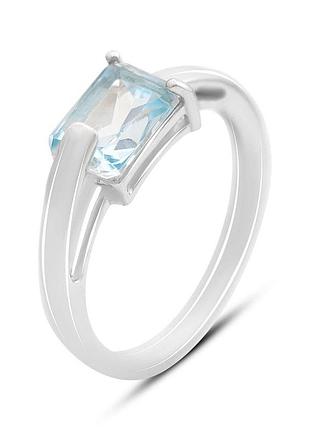 Серебряное кольцо komilfo с натуральным топазом 1.742ct, вес изделия 2,6 гр (2166092) 17 размер
