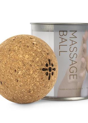 Мяч массажный пробковый для мфр bloom massage ball 8см lb-7127-m