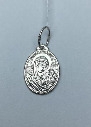 Подвес серебро 925пр. родированное богородица .3755-р.
