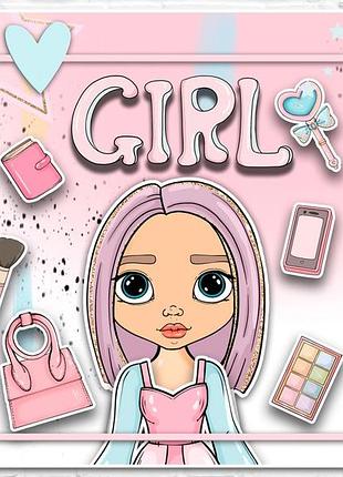 Альбом на липучках для дівчаток"girl"