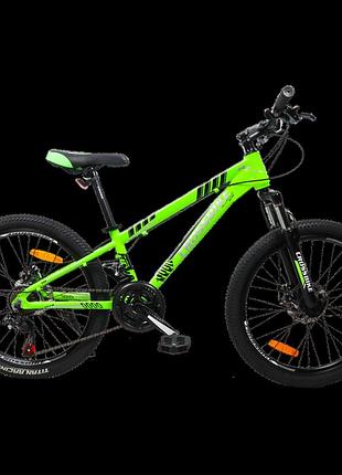 Велосипед crossbike everest 24"12" салатний