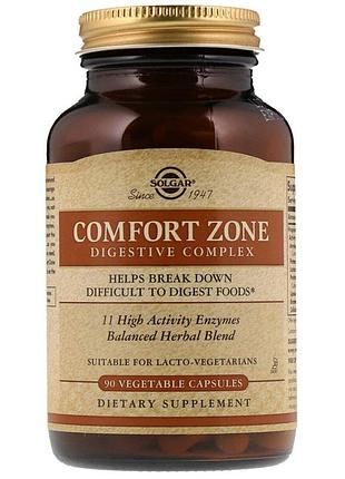 Пищеварительный комплекс comfort zone digestive complex, solgar, 90 вегетарианских капсул
