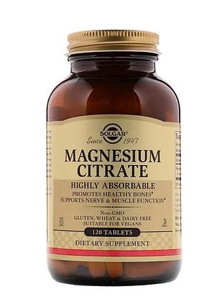 Цитрат магнію, magnesium citrate, solgar, 120 таблеток